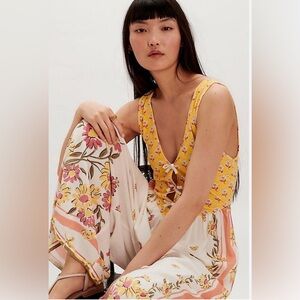 Free People Bali Honeydew Jumpsuit NWOT size S